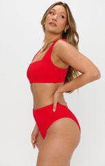 Sail Bottom ~ Hot Tamale Red Scrunch