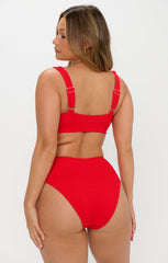Sail Bottom ~ Hot Tamale Red Scrunch