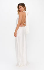 Lisa Maxi Dress ~ Ivory Luxe Satin