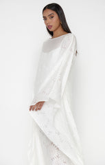 Olsen Maxi Dress ~ White Daisy Burnout