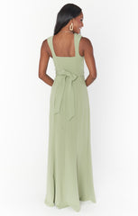 Paris Gown ~ Moss Green Stretch