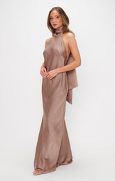 Lisa Maxi Dress ~ Dune Luxe Satin