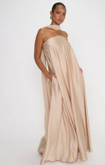Tinsley Tube Dress ~ Champagne Luxe Satin