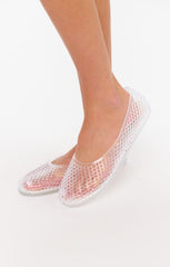 Steve Madden Gyzmo Jelly Flat ~ Clear