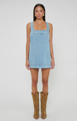 Topanga Mini Dress ~ Jet Stream Blue