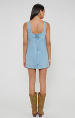 Topanga Mini Dress ~ Jet Stream Blue