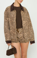 Carter Bomber Jacket ~ Mod Leopard Denim