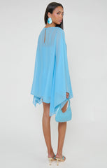 Olsen Mini Dress ~ Baby Blue Chiffon