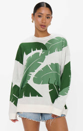 Adventure Sweater ~ Tropical Palm Knit