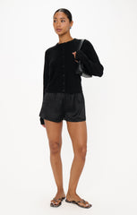 Throw on Cardigan ~ Jet Black Knit
