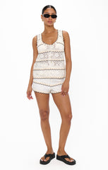 Take It Easy Shorts ~ French Vanilla Lace