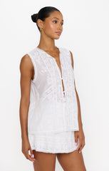 Camden Skort ~ Cream Voile Trim