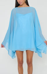 Olsen Mini Dress ~ Baby Blue Chiffon