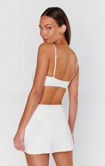 Cyprus Mini Sarong ~ White with Gold Seashell