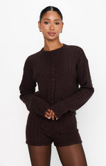 Throw on Cardigan ~ Chocolate Cable Knit