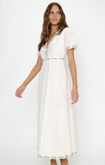 Thea Midi Dress ~ Wild Meadow Embroidery