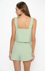 Maren Top ~ Field Green Gingham