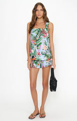 Taryn Top ~ Blue Jungle Mirage