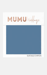 Bridesmaid Fabric Swatch ~ Slate Blue Chiffon