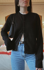 Throw on Cardigan ~ Jet Black Knit