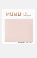 Bridesmaid Fabric Swatch ~ Powder Pink Luxe Satin