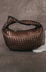 Melie Bianco Willow Woven Bag ~ Espresso