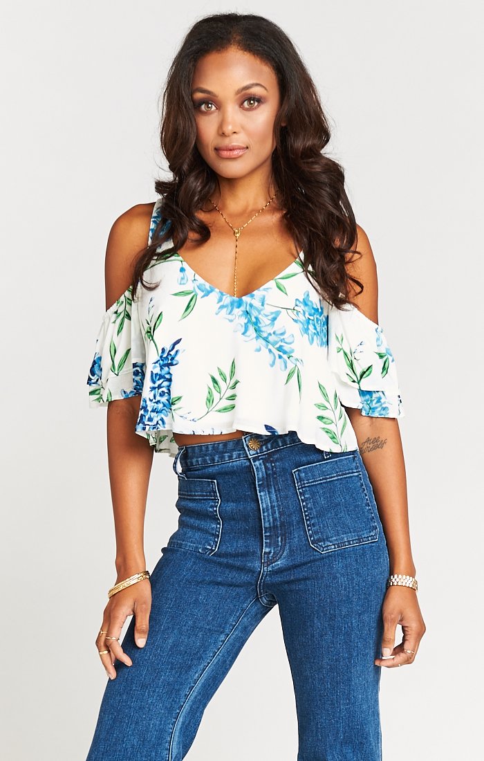 Sadie Ruffle Crop Top