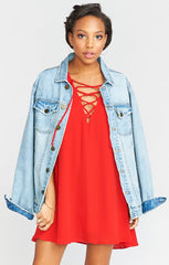 Kylie Lace Up Dress