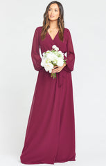 Lady Long Sleeve Wrap Dress