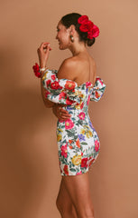 Major Drama Dress ~ Charm Peony White Taffeta