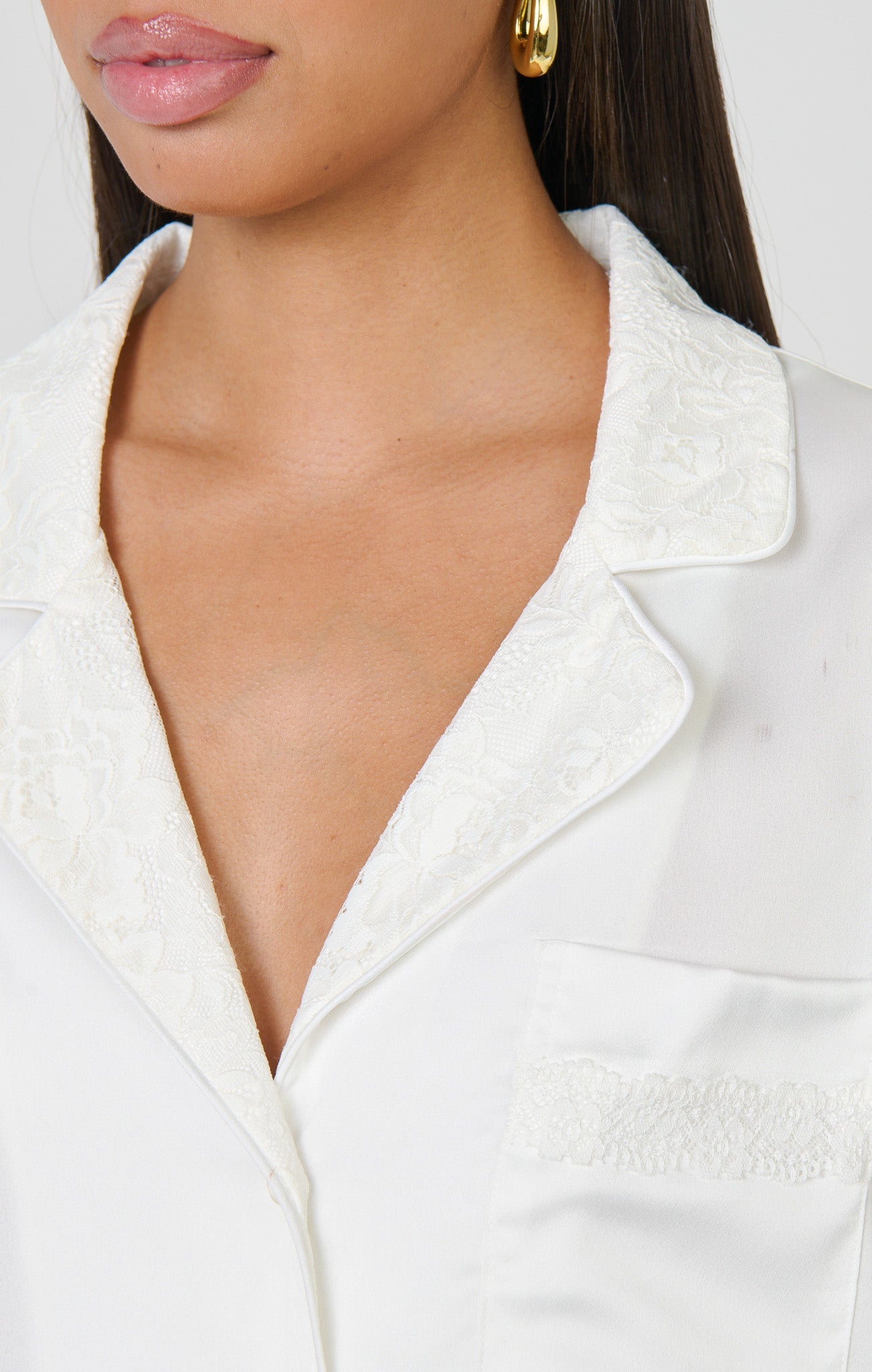 New Beginning PJ Set ~ Ivory Luxe Satin