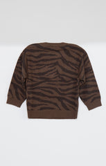 Little Seasons Sweater ~ Wild Tiger Graphic Knit