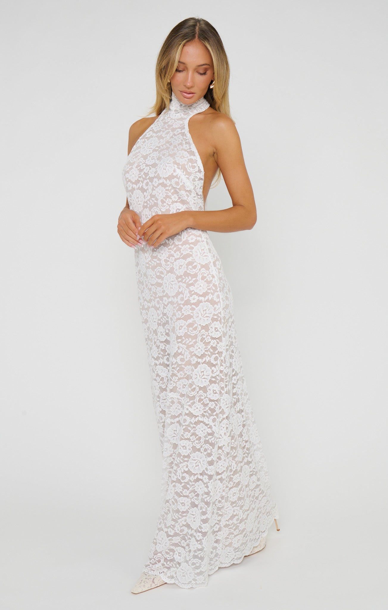 Lisa Maxi Dress ~ White Forever Lace