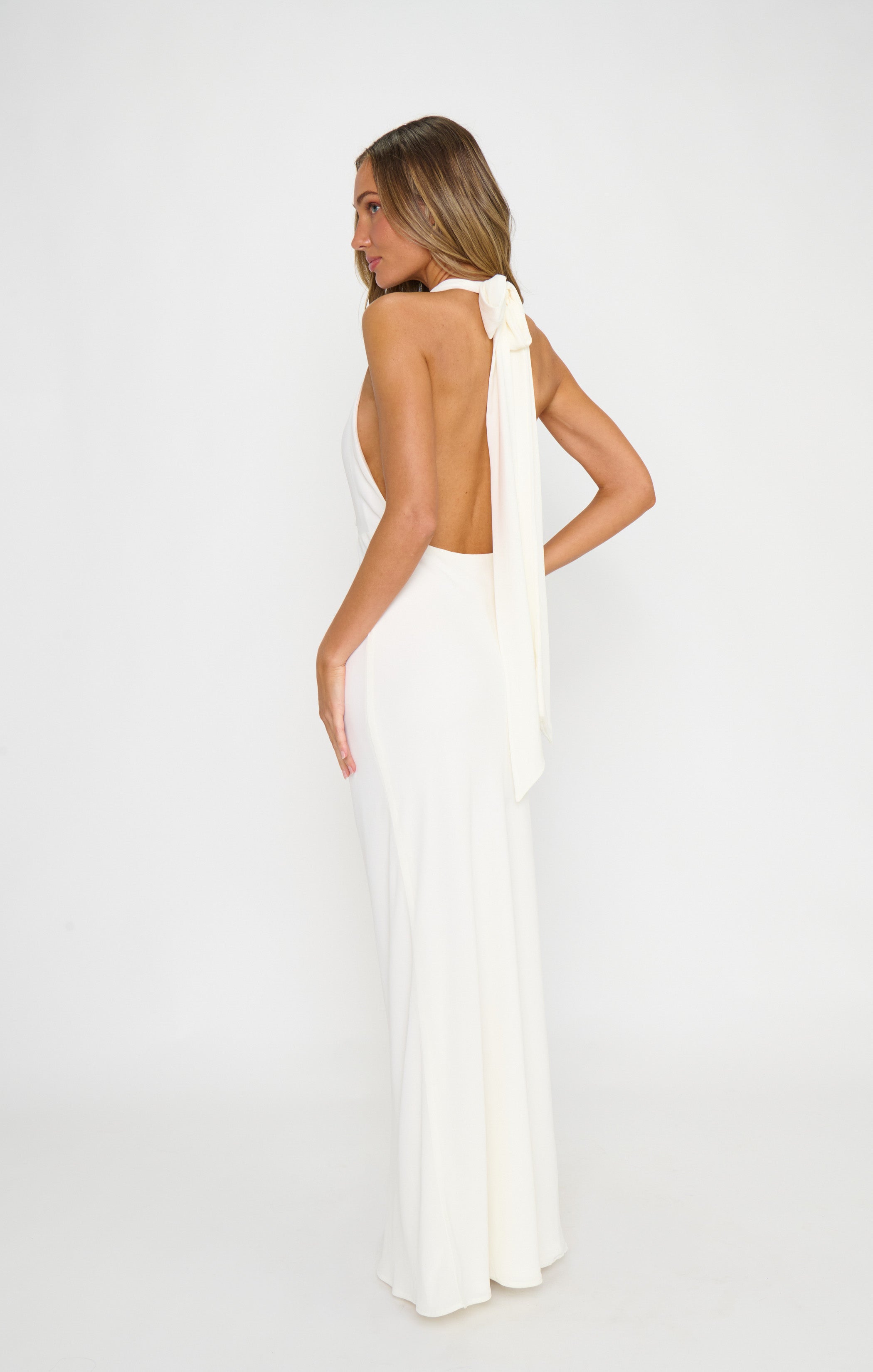 Simone Maxi Dress ~ Wedding Cake Chiffon