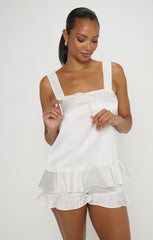 Touch Up Top ~ Ivory Luxe Satin