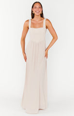 Nina Maxi Dress ~ Show Me the Ring Crisp