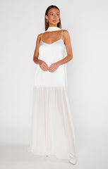Dalia Maxi Dress ~ Ivory Luxe Satin