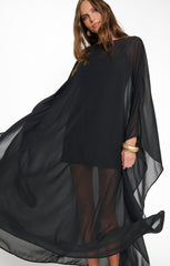 Olsen Maxi Dress ~ Black Chiffon