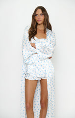 Sunrise Robe ~ Powder Blue Polka Dot