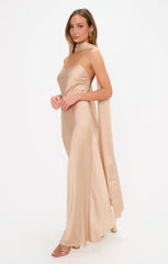 Soiree Shawl ~ Champagne Luxe Satin