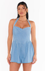 Romee Romper ~ Sky Indigo