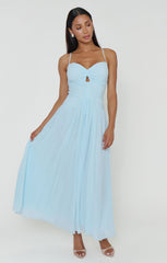 Camille Midi Dress ~ Ice Blue