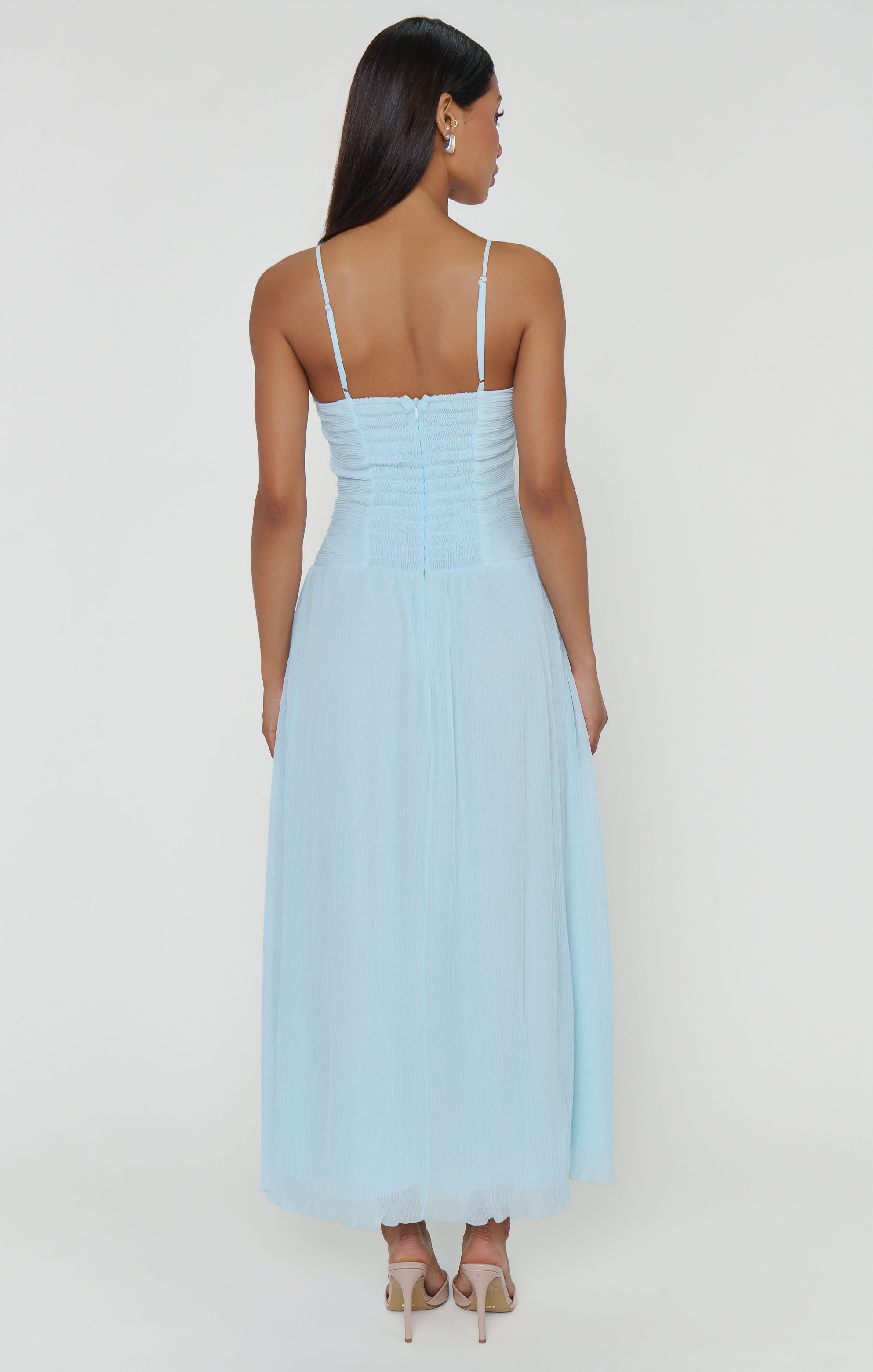 Camille Midi Dress ~ Ice Blue