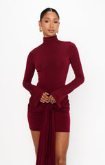 Bleecker Mini Dress ~ Cabernet Red