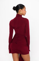 Bleecker Mini Dress ~ Cabernet Red