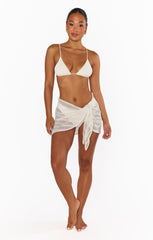 Lido Sarong ~ White Crochet