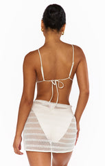Lido Sarong ~ White Crochet