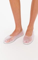 Steve Madden Gyzmo Jelly Flat ~ Clear