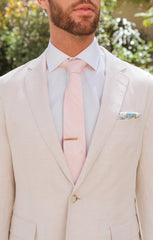 Nico Neck Tie ~ Dusty Blush Linen
