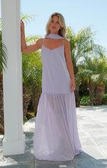 Dalia Maxi Dress ~ Lavender Luxe Satin